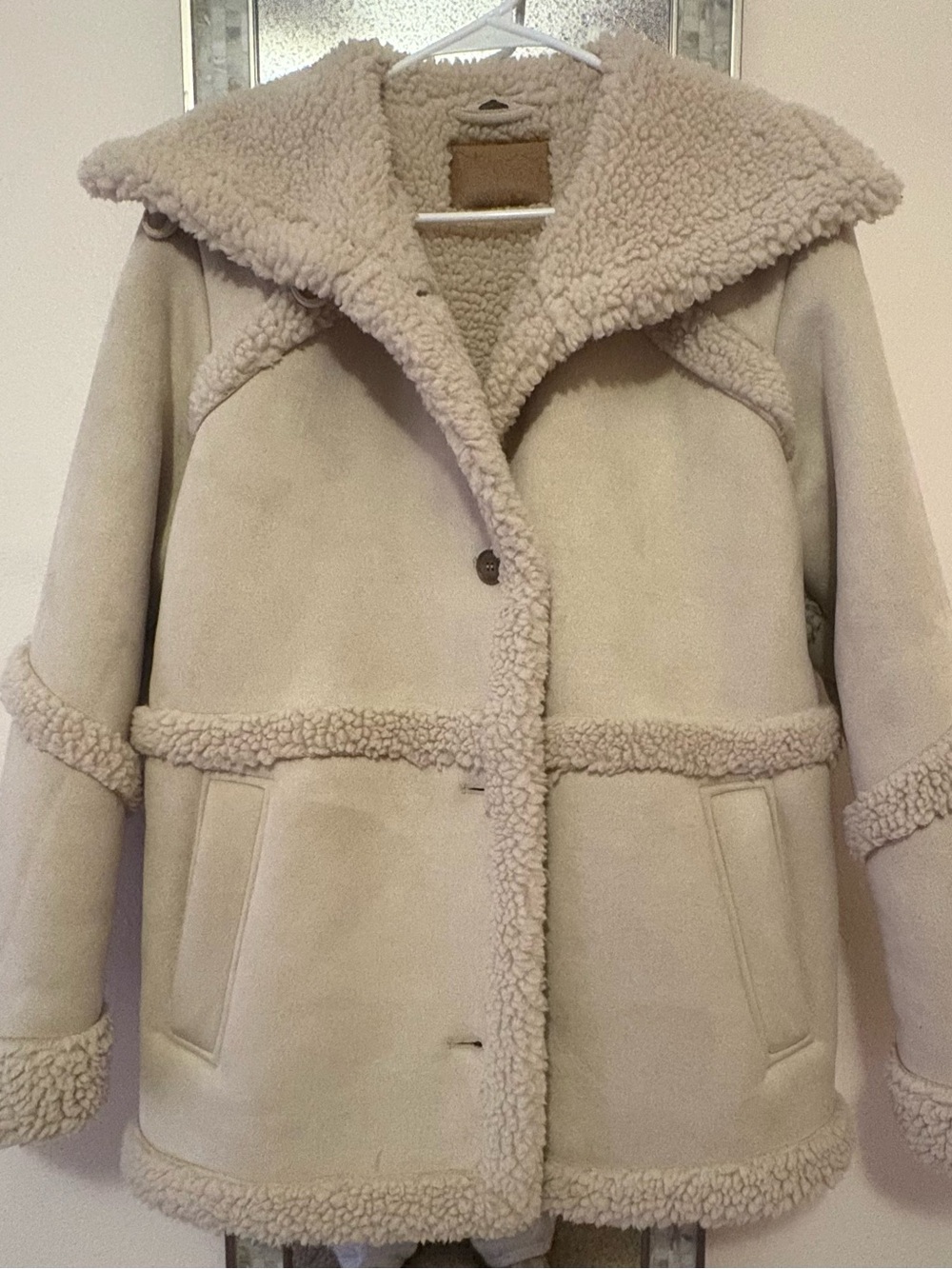 BearPaw Cream Faux Shearling Teddy Jacket